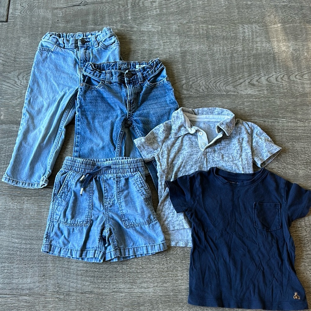 5 piece set, easter tee, 18 months to 2 year, GAP, and Osh Kosh